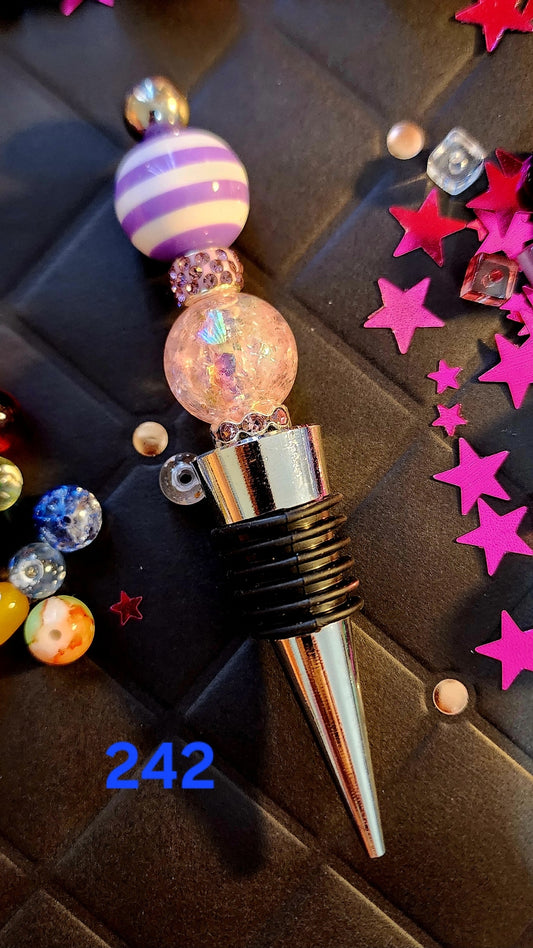 Beaded Wine Bottle Stopper # 242