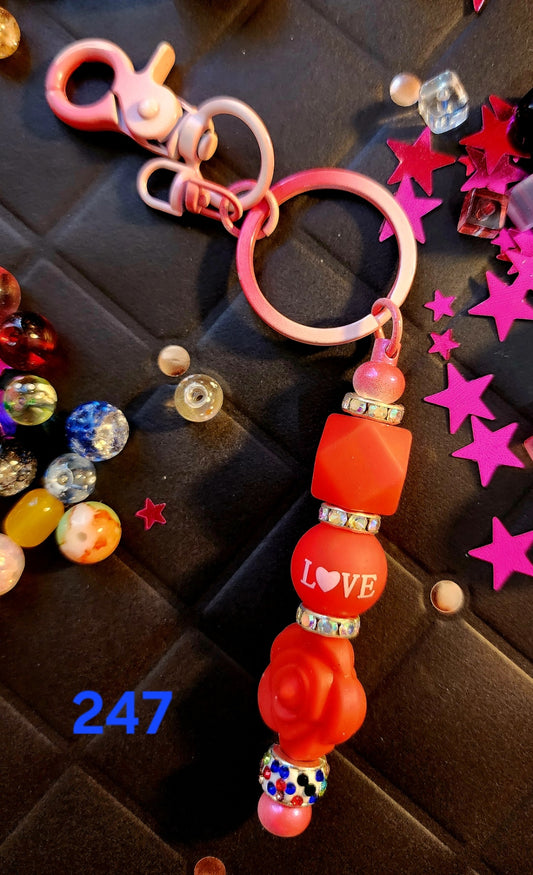Beaded Keychain #247