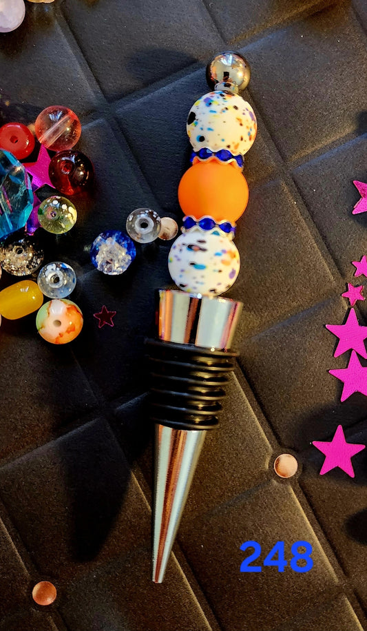 Beaded Wine Bottle Stopper #248