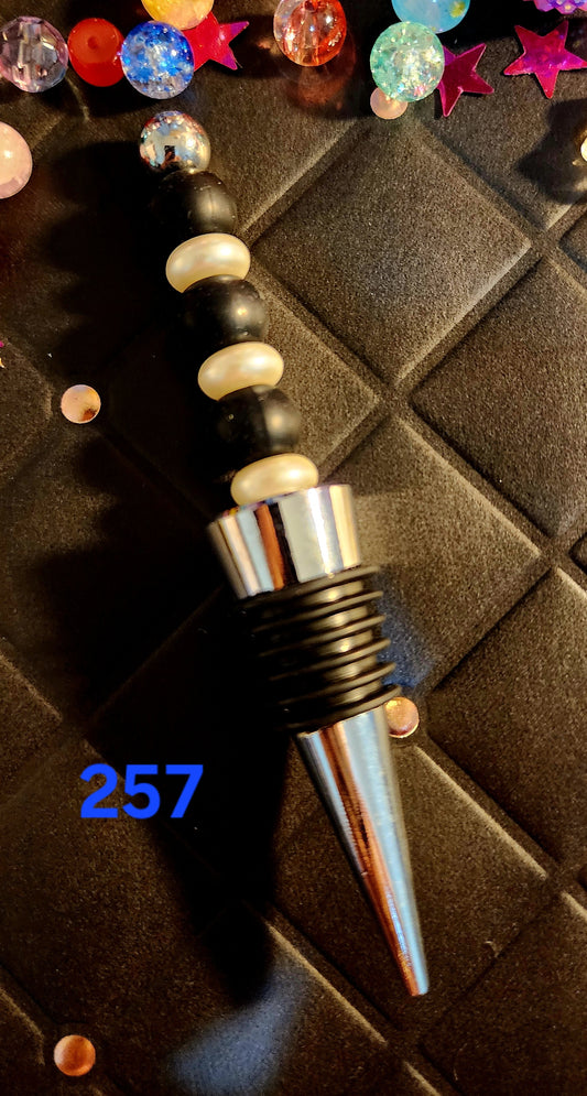 Beaded Wine Bottle Stopper #257