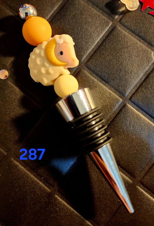 Beaded Wine Bottle Stopper #287