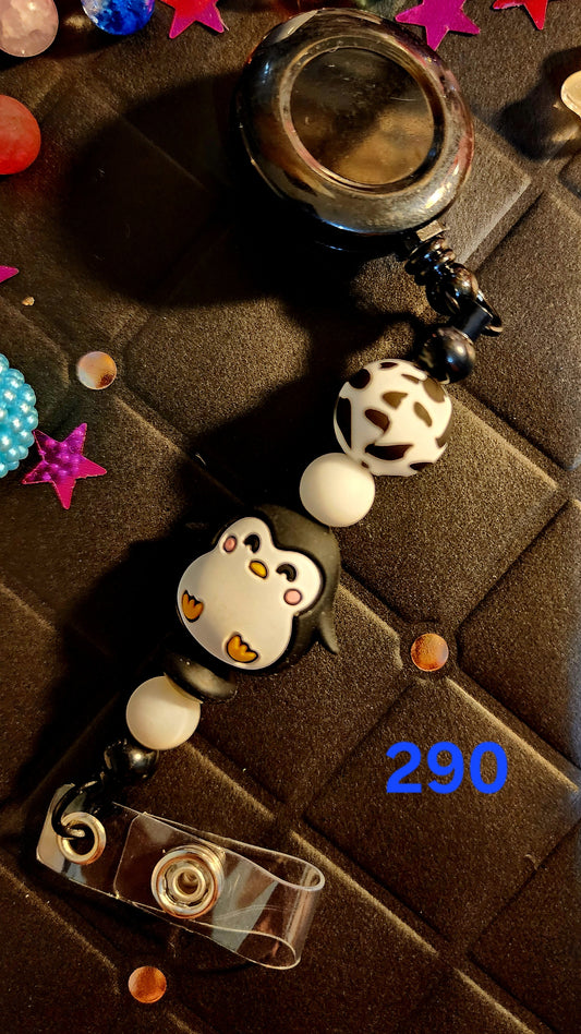 Retractable Beaded Badge Reel #290