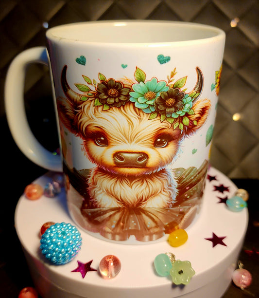 COFFEE MUG - Highland cow - But first coffee